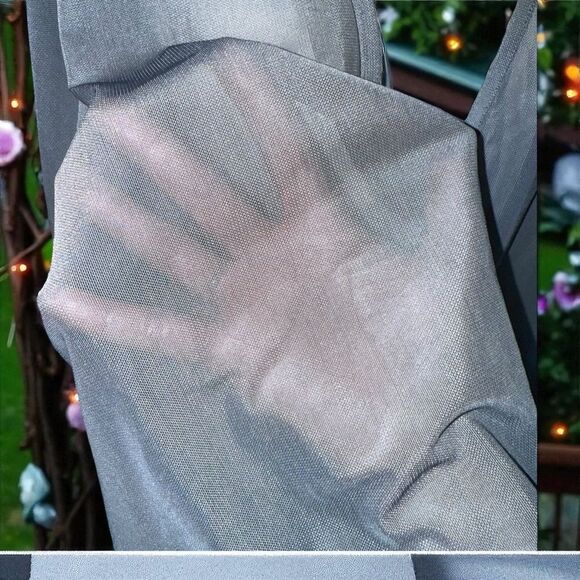 New With Tags Gray MarlaWynne Collection Chiffon Mesh Open Shrug Size Med - Picture 5 of 9